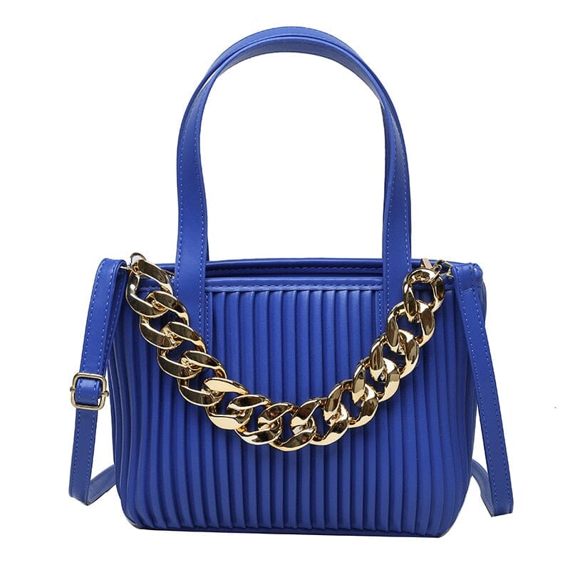 Bucket Bag With Gold Chain The Store Bags Blue