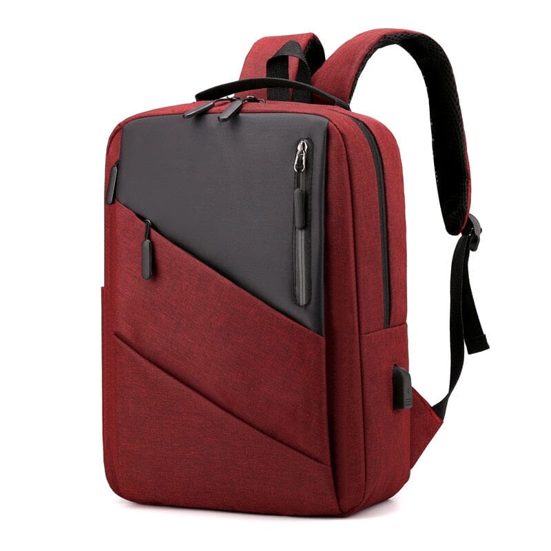 Laptop Backpack With USB Charging Port The Store Bags Red