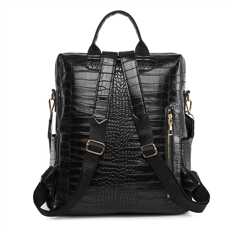 Faux Crocodile Leather Backpack Purse The Store Bags