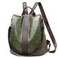 Leather Travel Backpack Anti Theft The Store Bags Green 