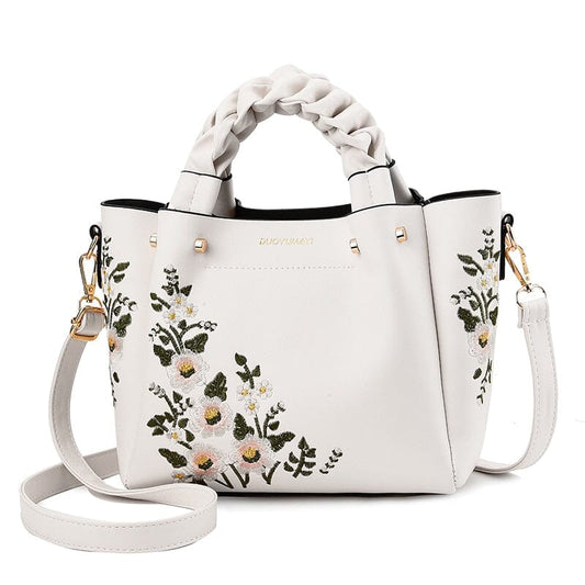 Floral Leather Crossbody Bag The Store Bags White