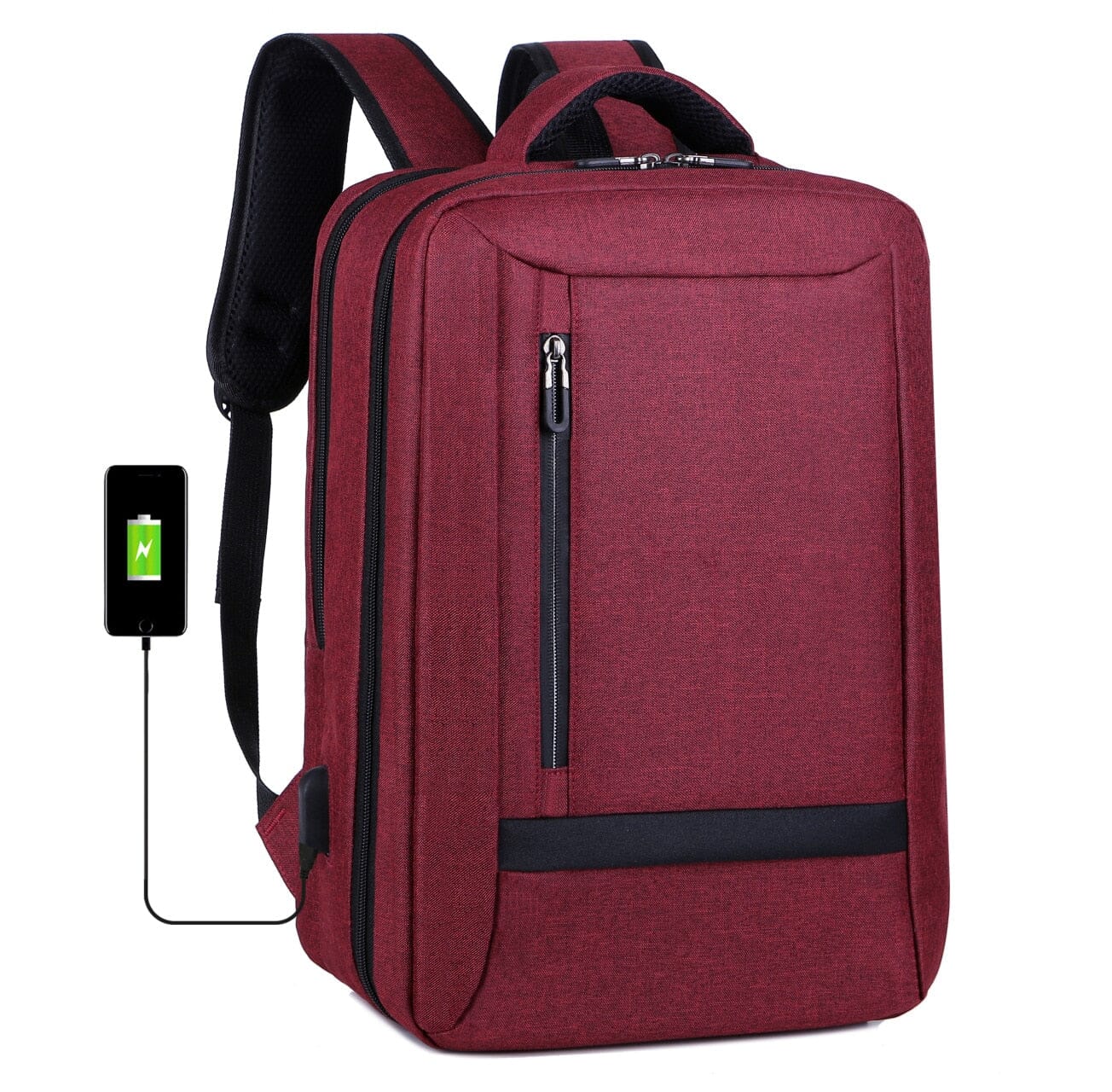 Travel Backpack With USB Charger The Store Bags Red