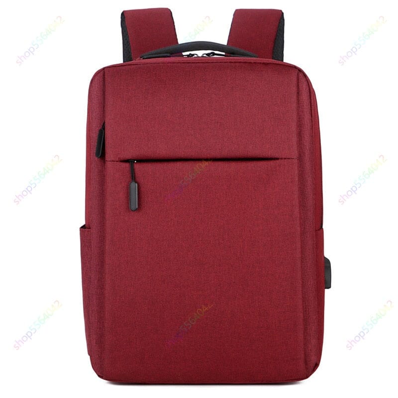 Professional Slim Laptop Backpack With USB Port The Store Bags Laptop Bag Wine Red