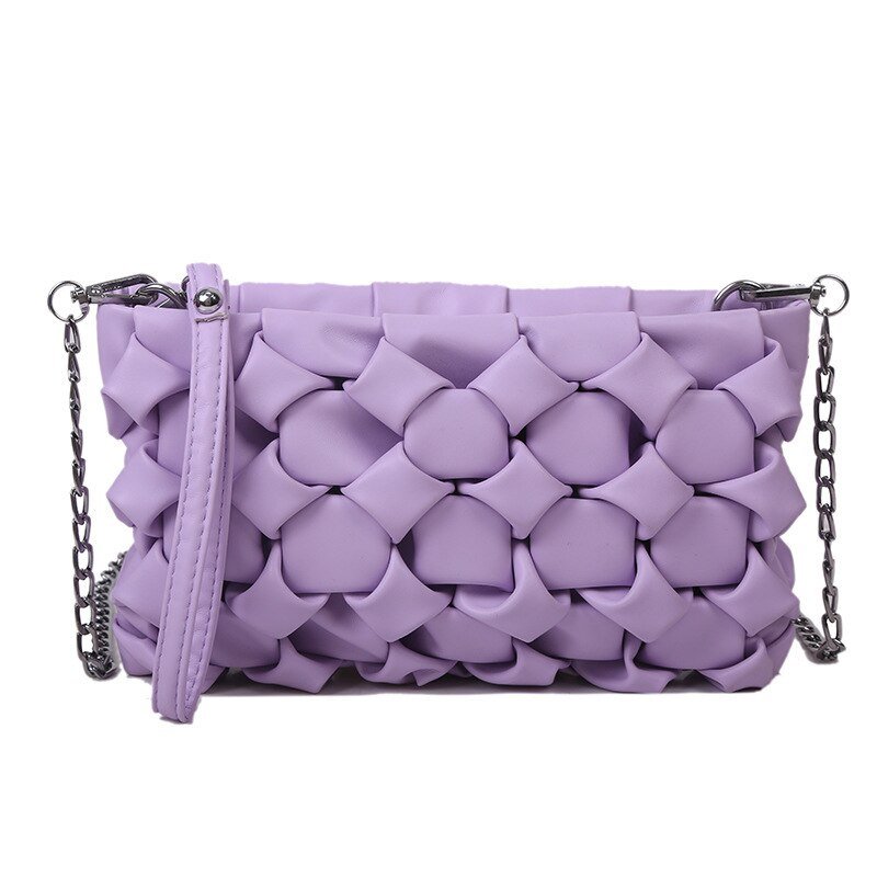 Woven Leather Purse The Store Bags Purple 2 