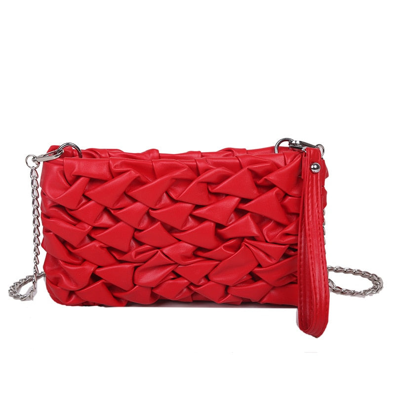 Woven Leather Purse The Store Bags Red 