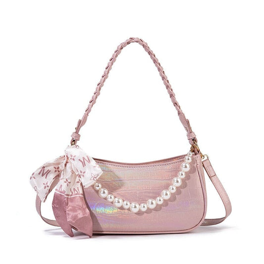 Half Moon Leather Bag ERIN The Store Bags Pink