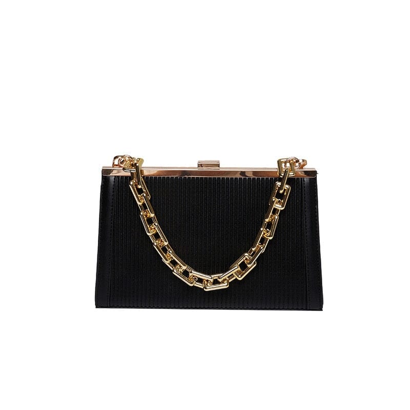 Black Clutch Bag With Chain Strap The Store Bags Black