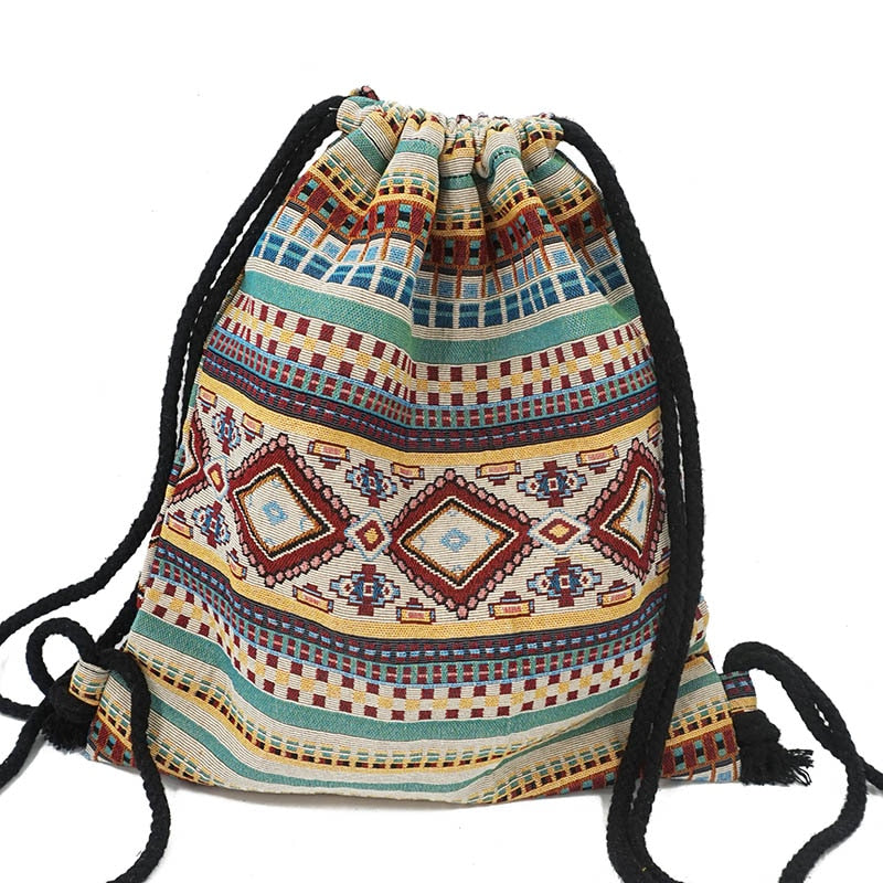 Boho Drawstring Backpack The Store Bags Color 5