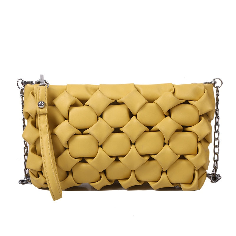 Woven Leather Purse The Store Bags Yellow 2 