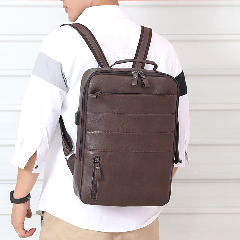 Rectangle Leather Backpack The Store Bags