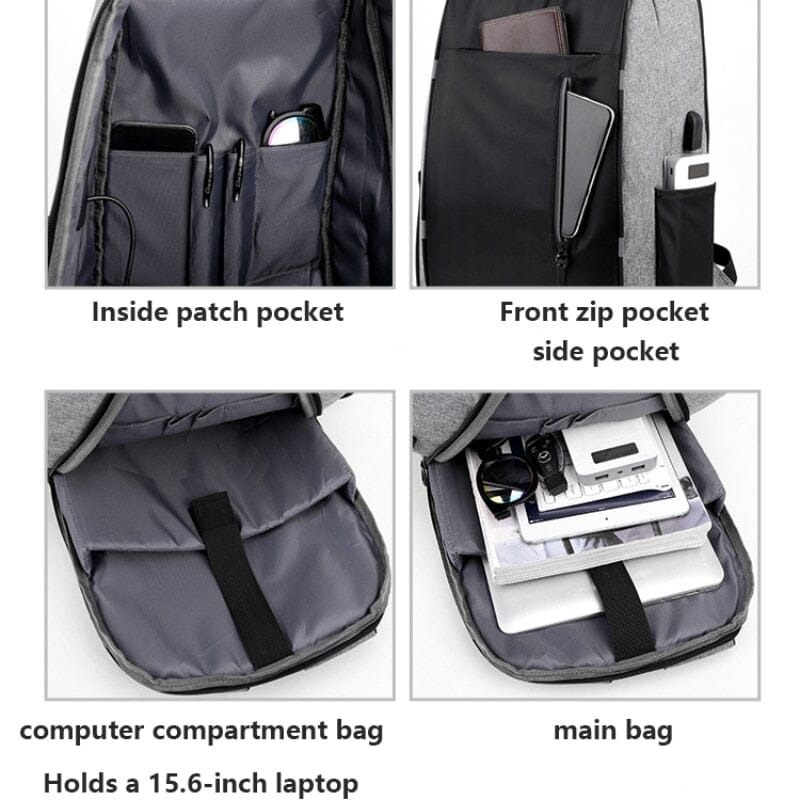 Backpack With USB Charging Port The Store Bags