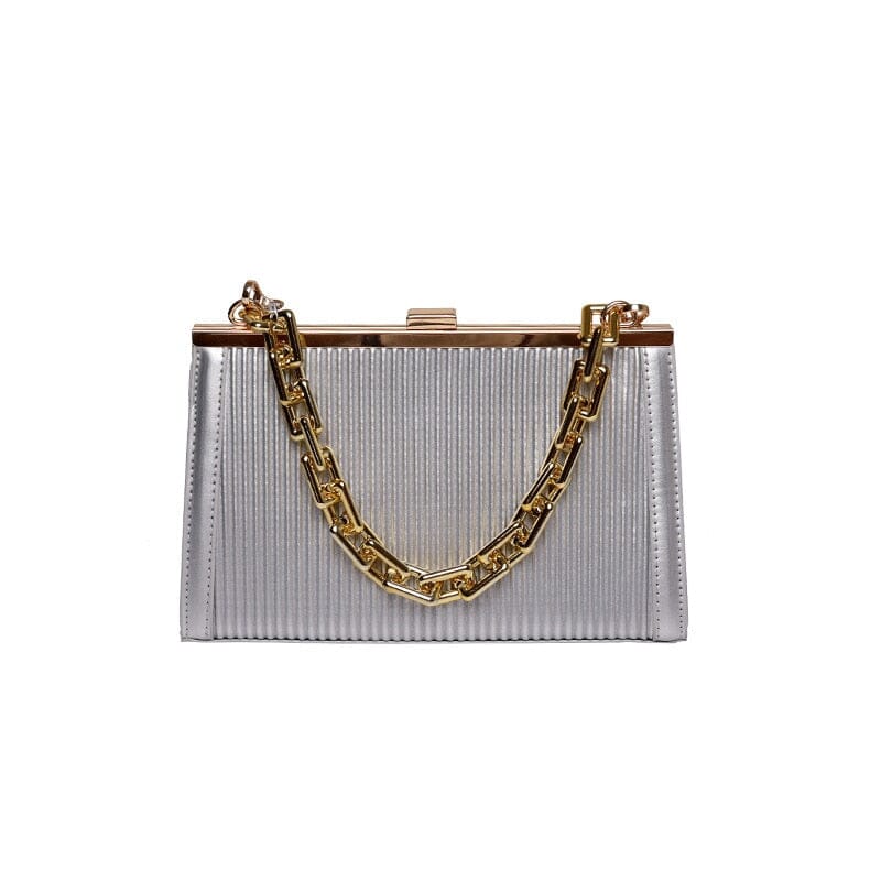 Black Clutch Bag With Chain Strap The Store Bags Silver 