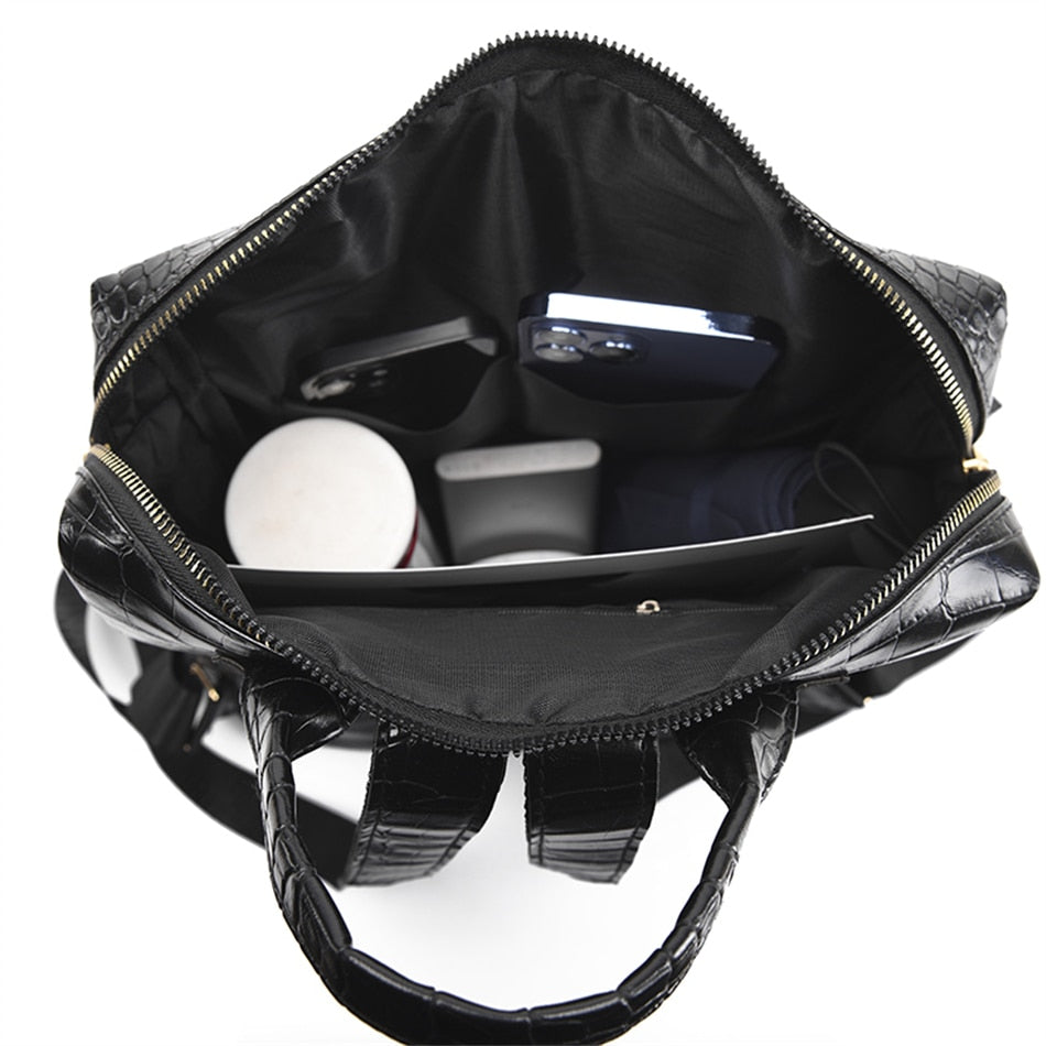 Faux Crocodile Leather Backpack Purse The Store Bags