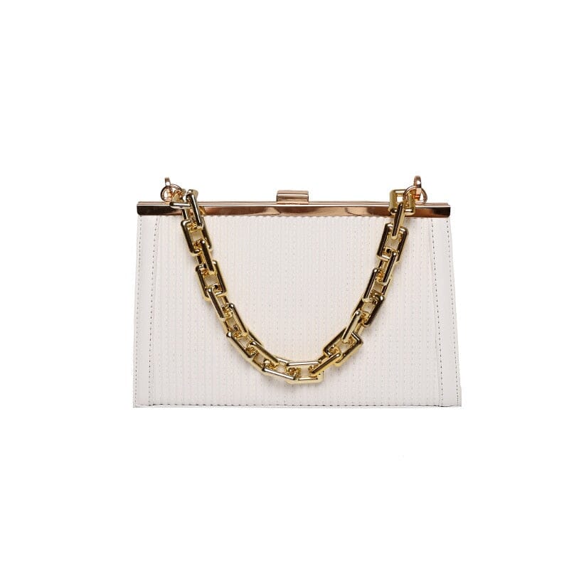 Black Clutch Bag With Chain Strap The Store Bags White