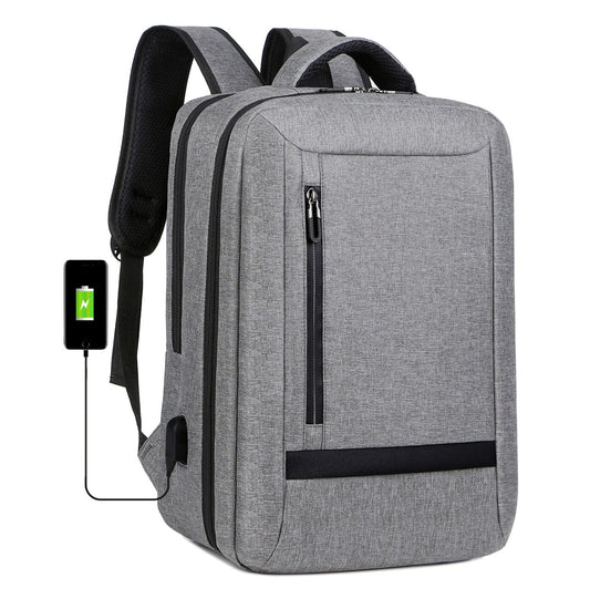 Travel Backpack With USB Charger The Store Bags Light Grey 