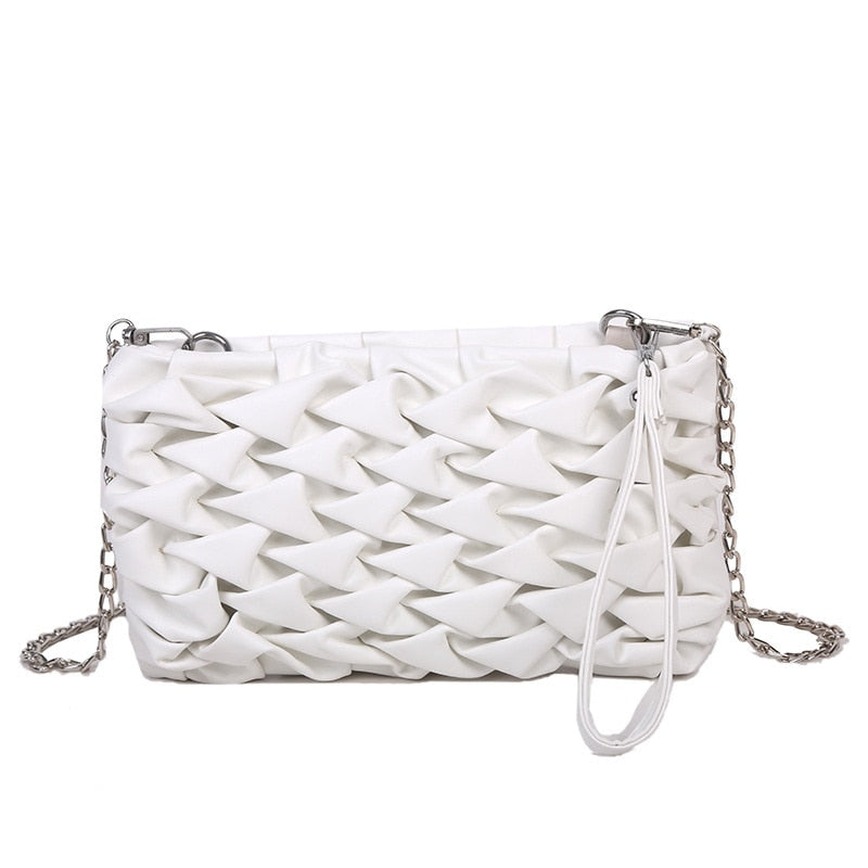 Woven Leather Purse The Store Bags White 