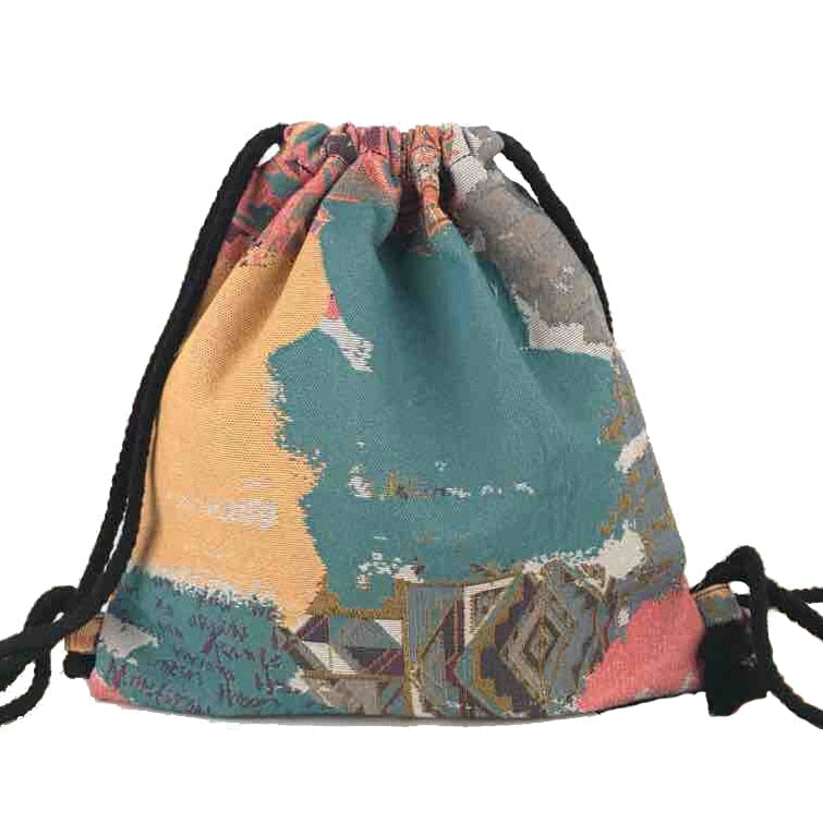 Boho Drawstring Backpack The Store Bags Color 6
