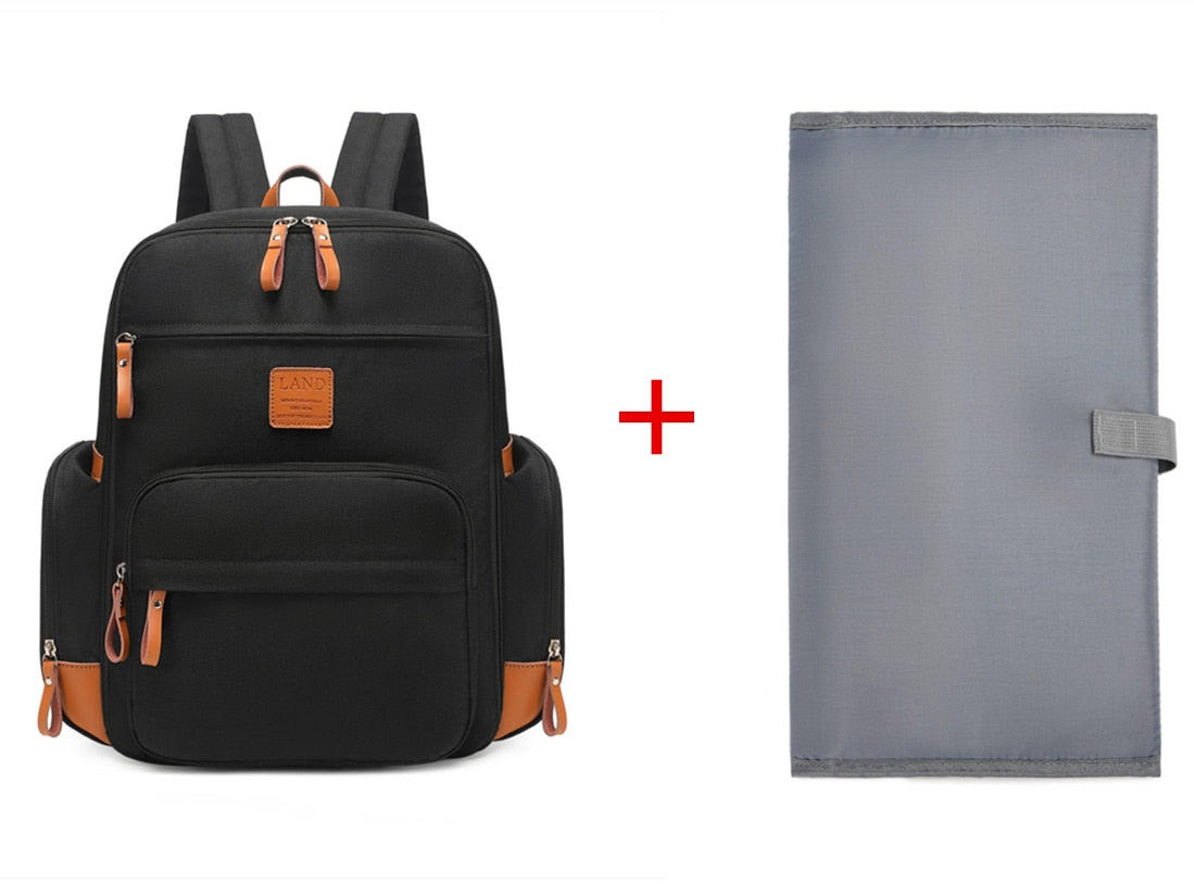 Diaper Bag With Laptop Sleeve The Store Bags MPB14-black-mat