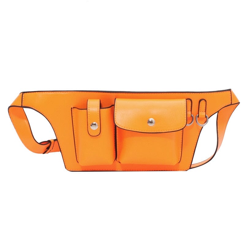 Leather Cell Phone Fanny Pack The Store Bags Orange