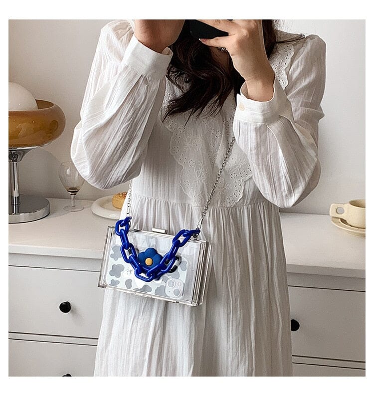 Clear Crossbody Purse With Gold Chain Strap The Store Bags