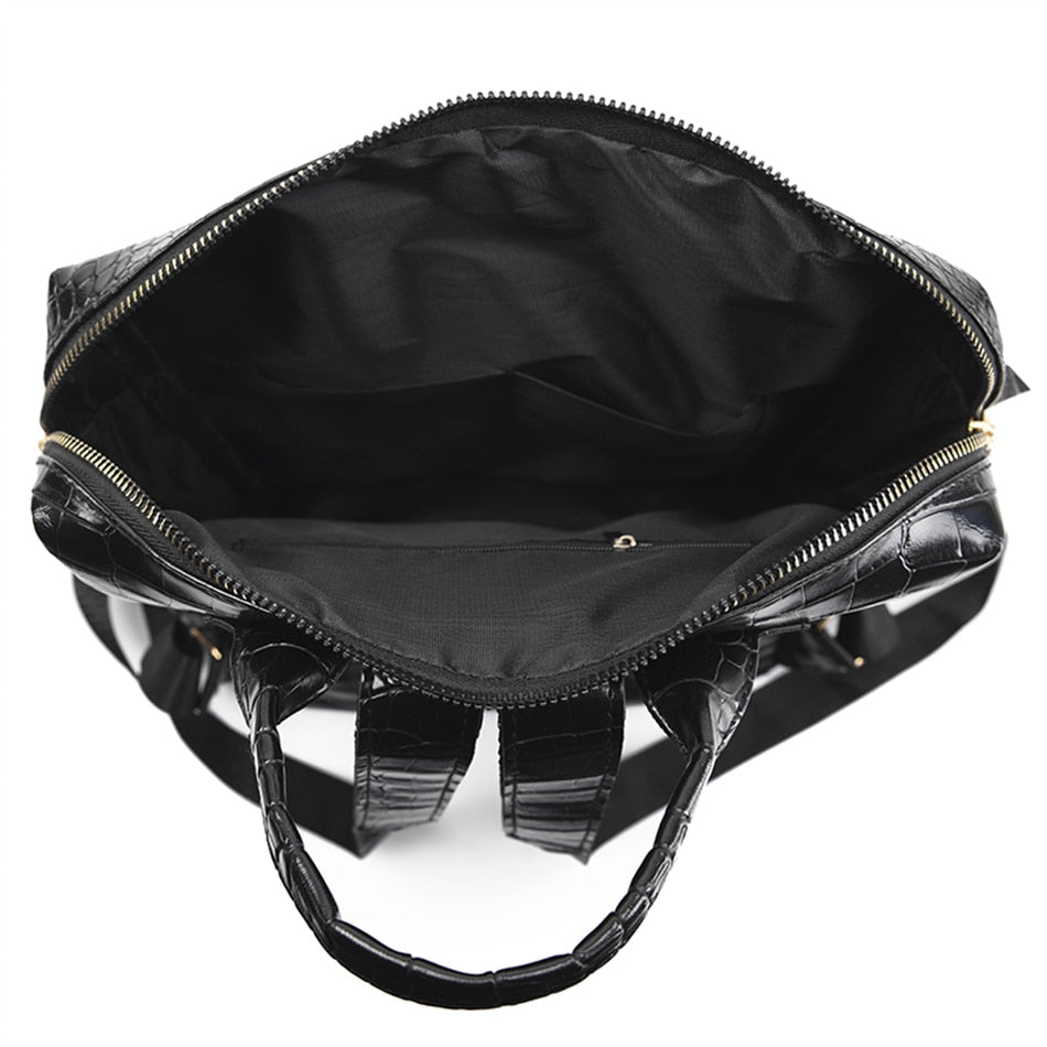 Faux Crocodile Leather Backpack Purse The Store Bags