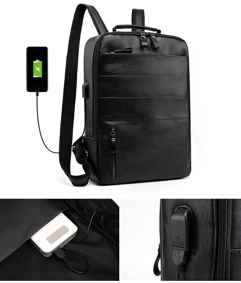 Rectangle Leather Backpack The Store Bags