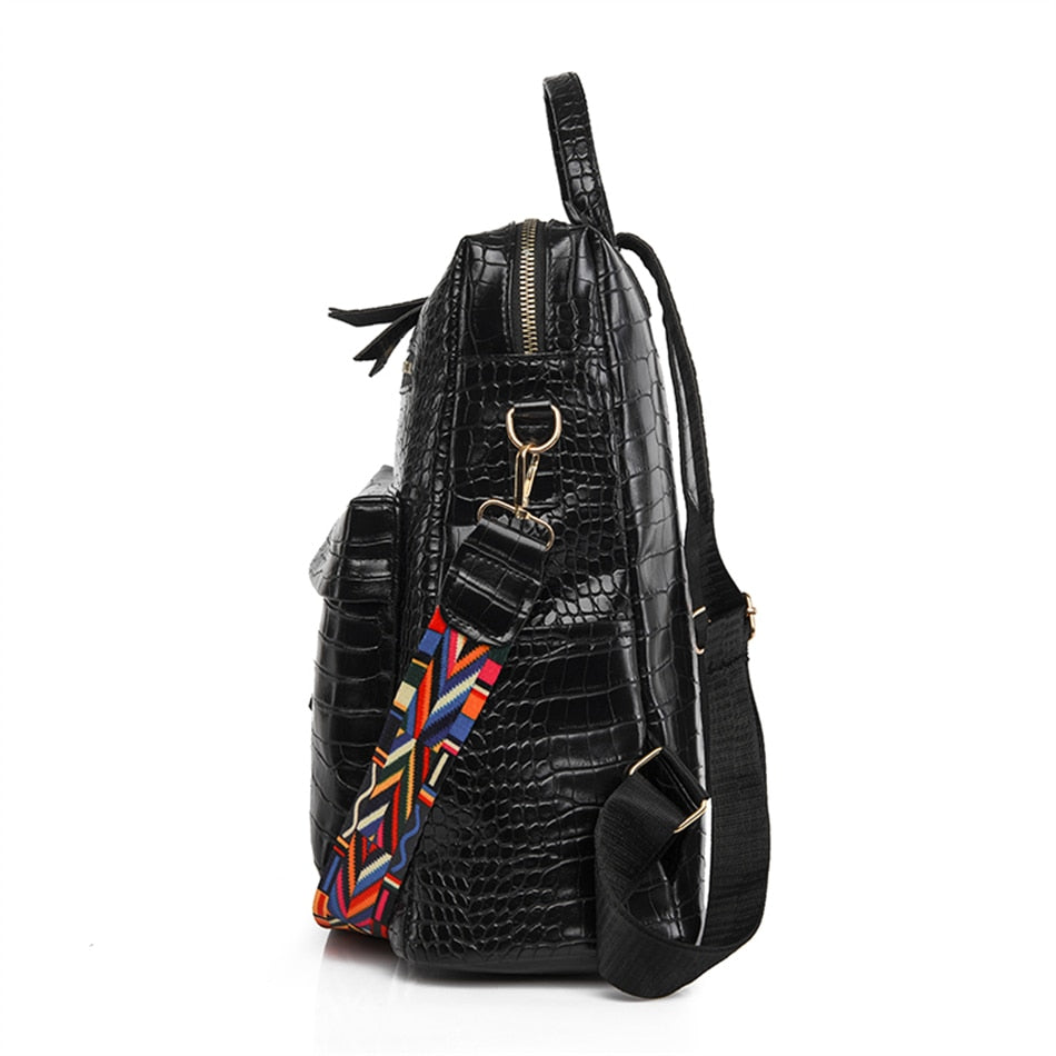 Faux Crocodile Leather Backpack Purse The Store Bags
