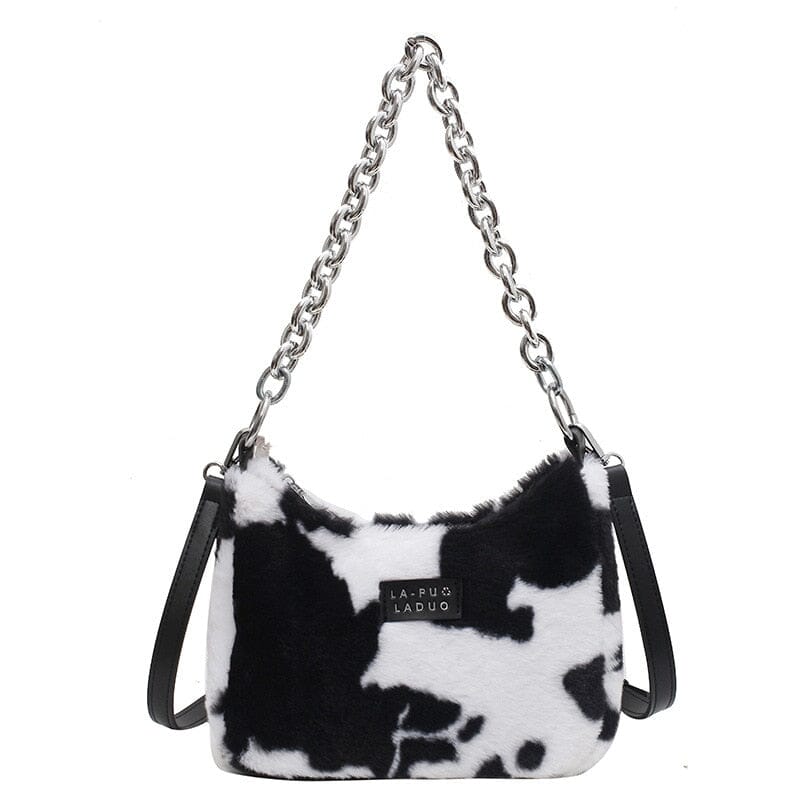 Faux Fur Leopard Shoulder Bag The Store Bags Cow 