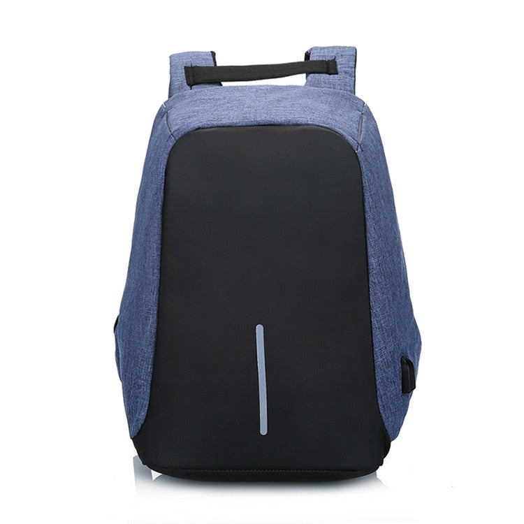 Anti Theft Waterproof Backpack With USB Charging Port The Store Bags Blue
