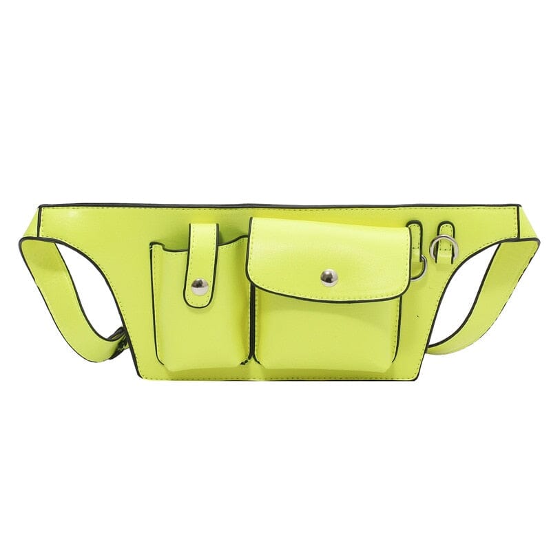 Leather Cell Phone Fanny Pack The Store Bags Light Green
