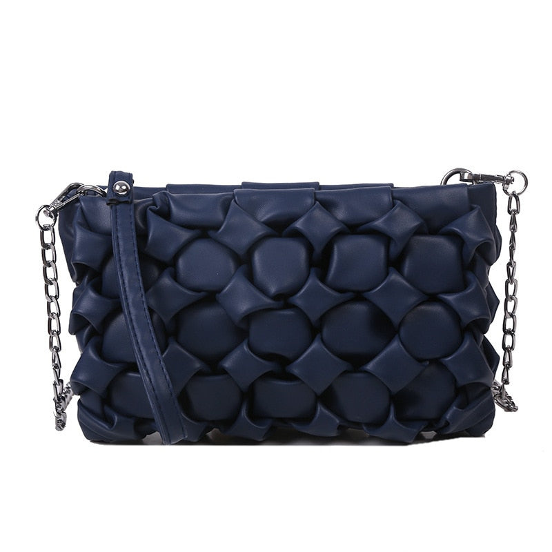 Woven Leather Purse The Store Bags Blue 2 