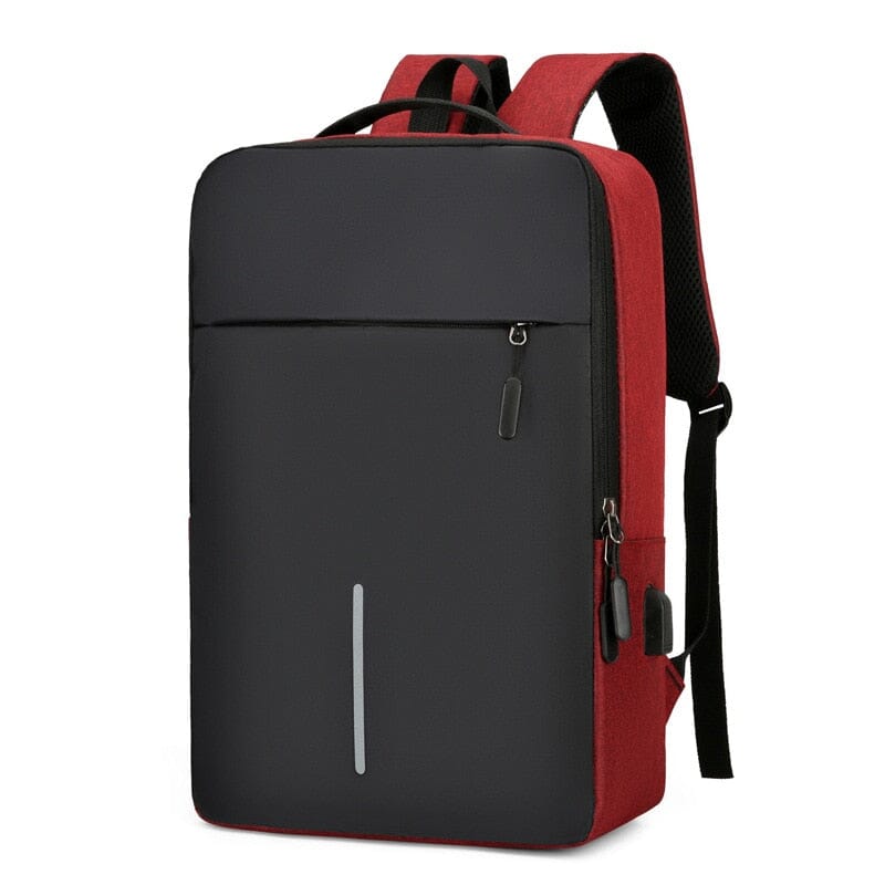 USB Charging Backpack The Store Bags Red 