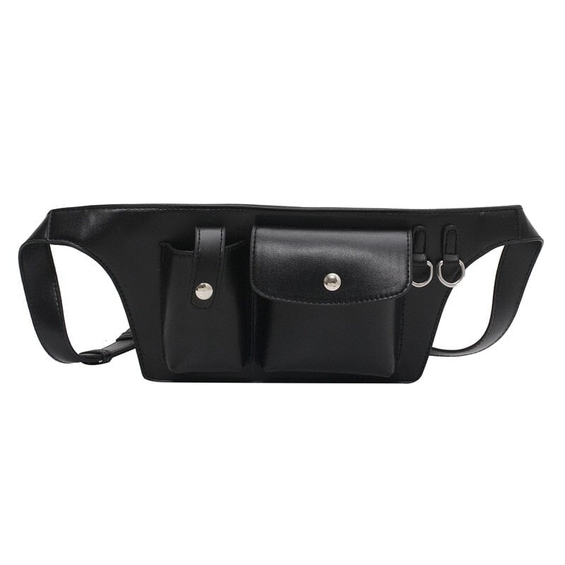 Leather Cell Phone Fanny Pack The Store Bags Black