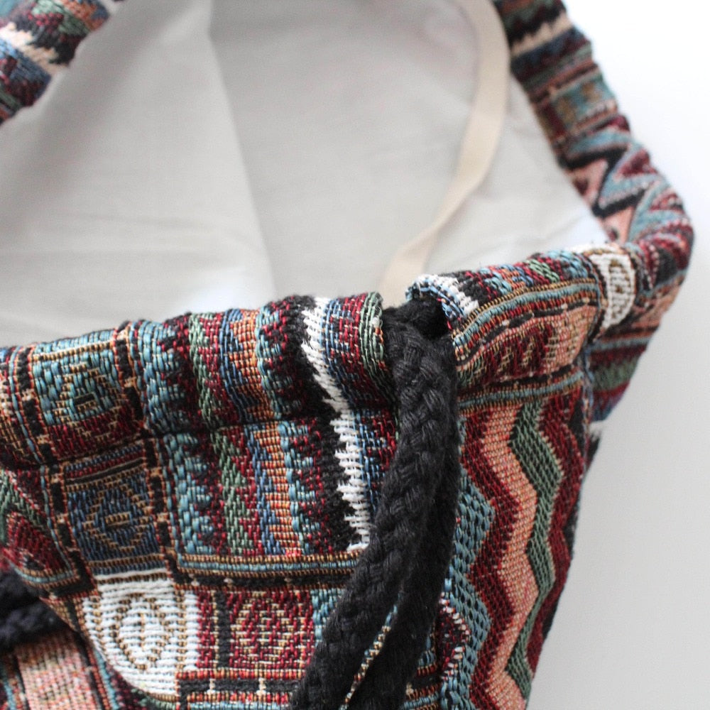 Boho Drawstring Backpack The Store Bags