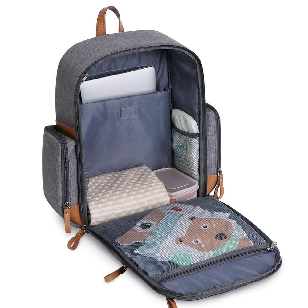 Canvas Leather Diaper Backpack The Store Bags 