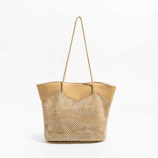 Large Straw Bag With Zipper The Store Bags Yellow 
