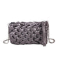 Woven Leather Purse The Store Bags Silver Grey 