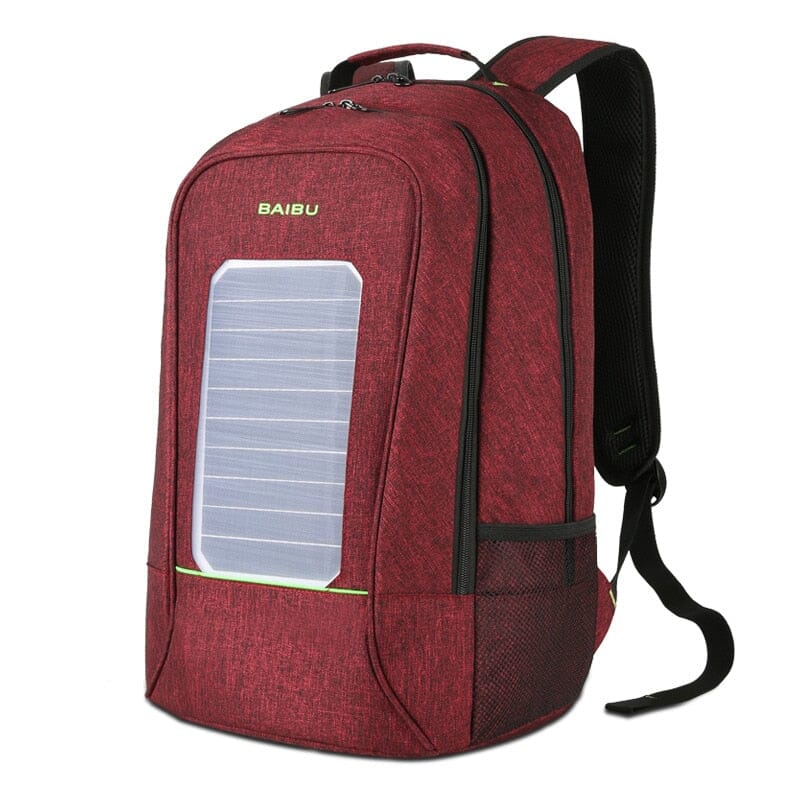 Backpack USB Solar Charger The Store Bags Red