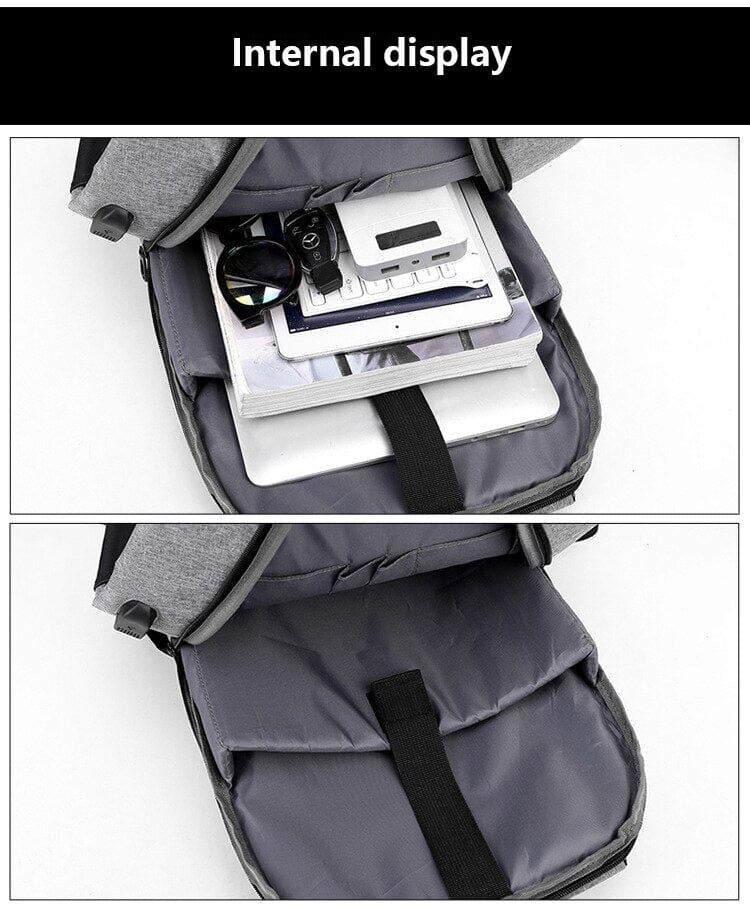 Backpack With USB And Secret Pockets The Store Bags