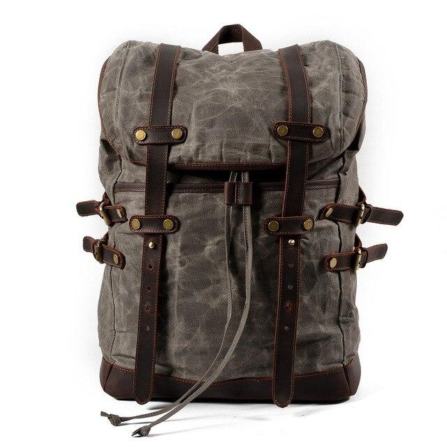 Men's Canvas Drawstring Backpack TSB The Store Bags Celadon