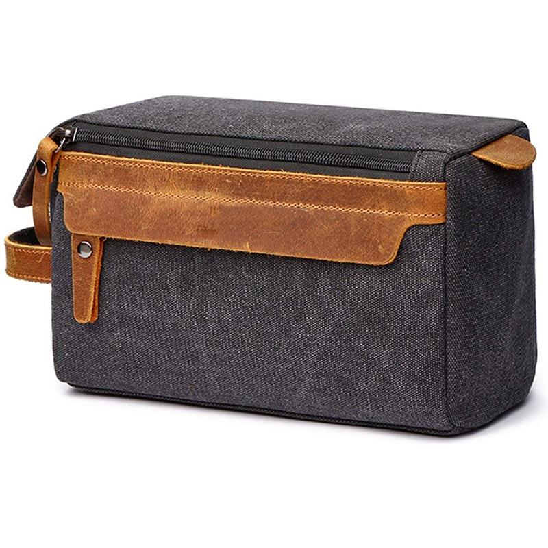 Canvas And Leather Toiletry Bag THIGOR The Store Bags
