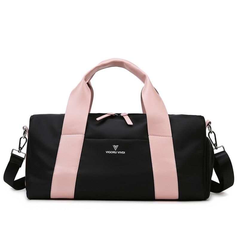 Large Gym Duffle Bag With Shoe Compartment The Store Bags black pink