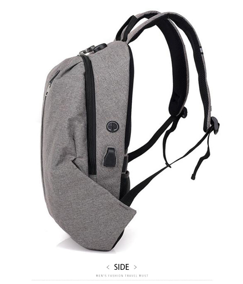 Blue Anti-theft Backpack With USB Charger The Store Bags