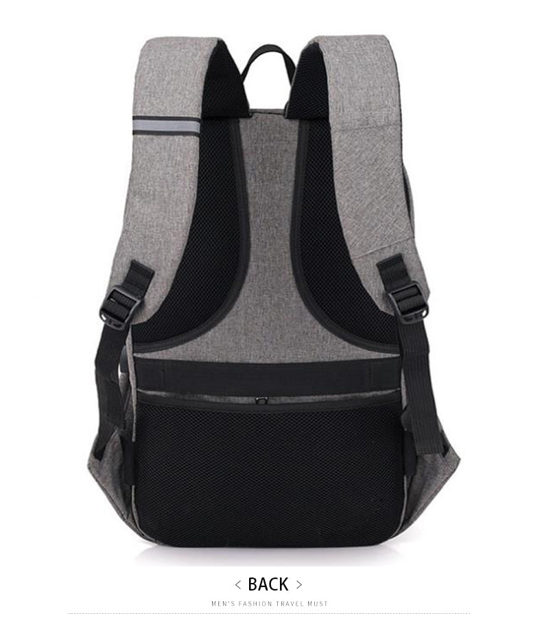 Blue Anti-theft Backpack With USB Charger The Store Bags