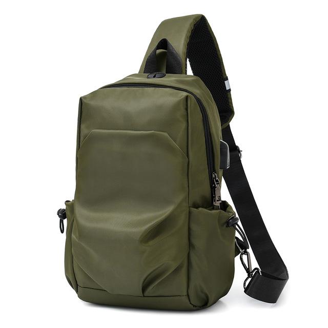 Sling Bag With USB Charging Port REO The Store Bags Green