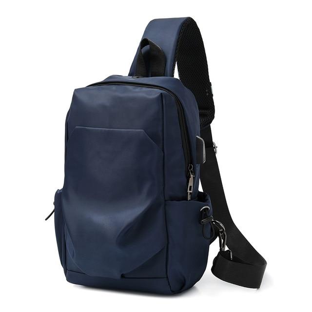 Sling Bag With USB Charging Port REO The Store Bags Blue