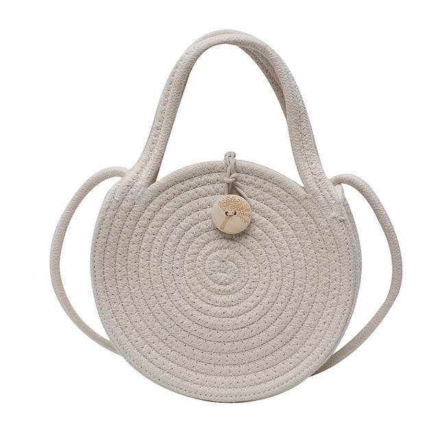Circular Tote Bag - Beige