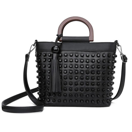 Leather Studded Tote TSB The Store Bags