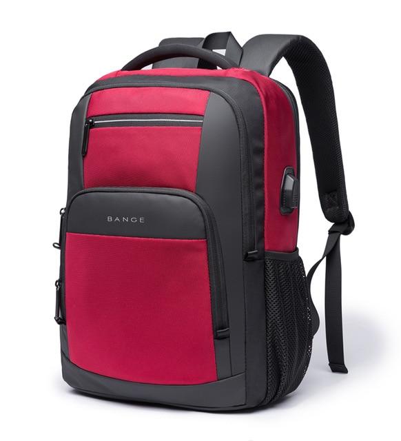 USB Charging Waterproof 14 Inch Laptop Backpack The Store Bags Red