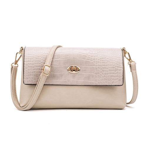 Leather Turn Lock Crossbody Purse The Store Bags Beige 